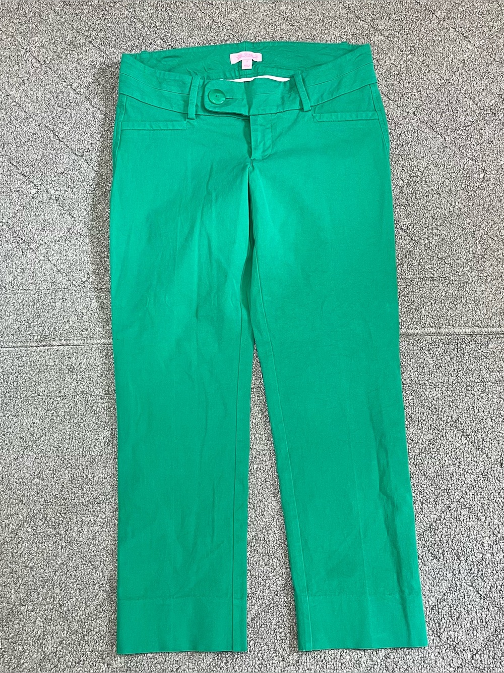 Lilly Pulitzer Luxury Solid Capri Pants Women’s Size 2 Green Trousers